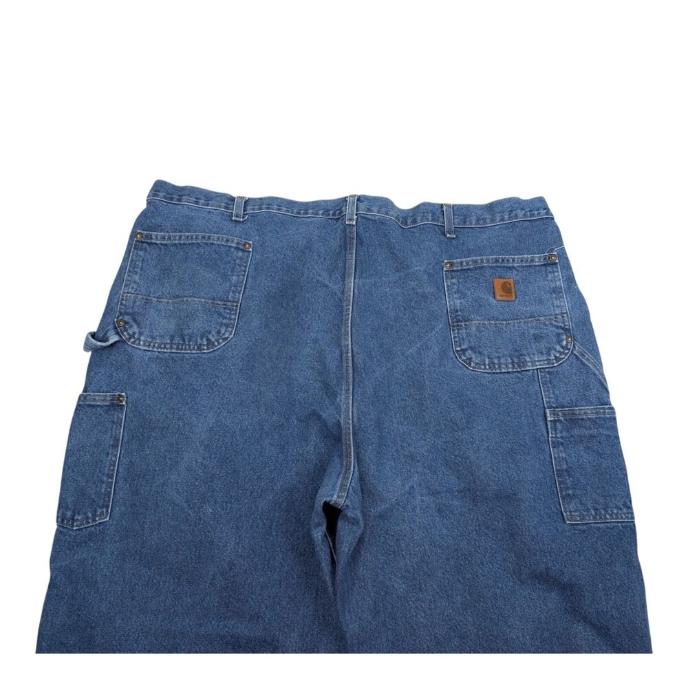 Carhartt B73 DST Double Knee Blue Jeans 50x32 Loose Fit Dungaree‎ - Picture 8 of 13